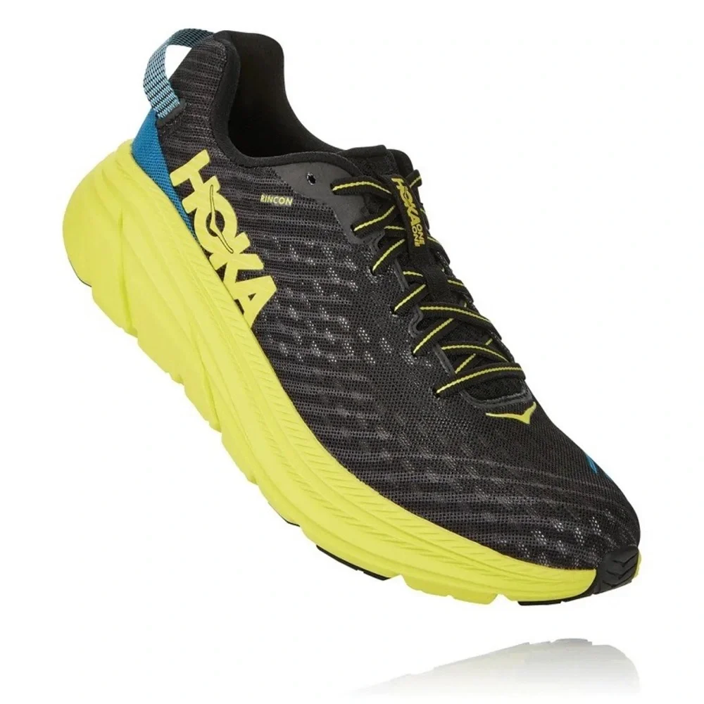 Men’s US 11 Hoka One One Rincon Black Citrus Running Sneakers 1102874 BCTRS - Picture 1 of 16